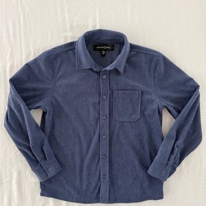 Treasure Bond Youth Large 10/12 Boys Corduroy Button Down Blue
